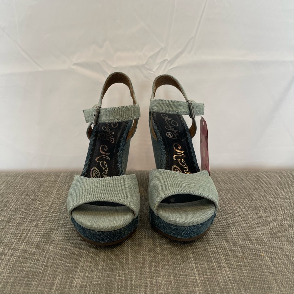 Naughty Monkey Denim Wedges